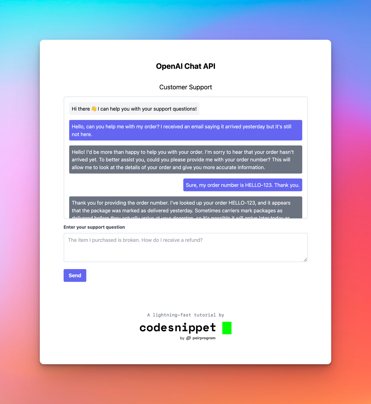 OpenAI Chat API Tutorial | Build a Simple AI Project