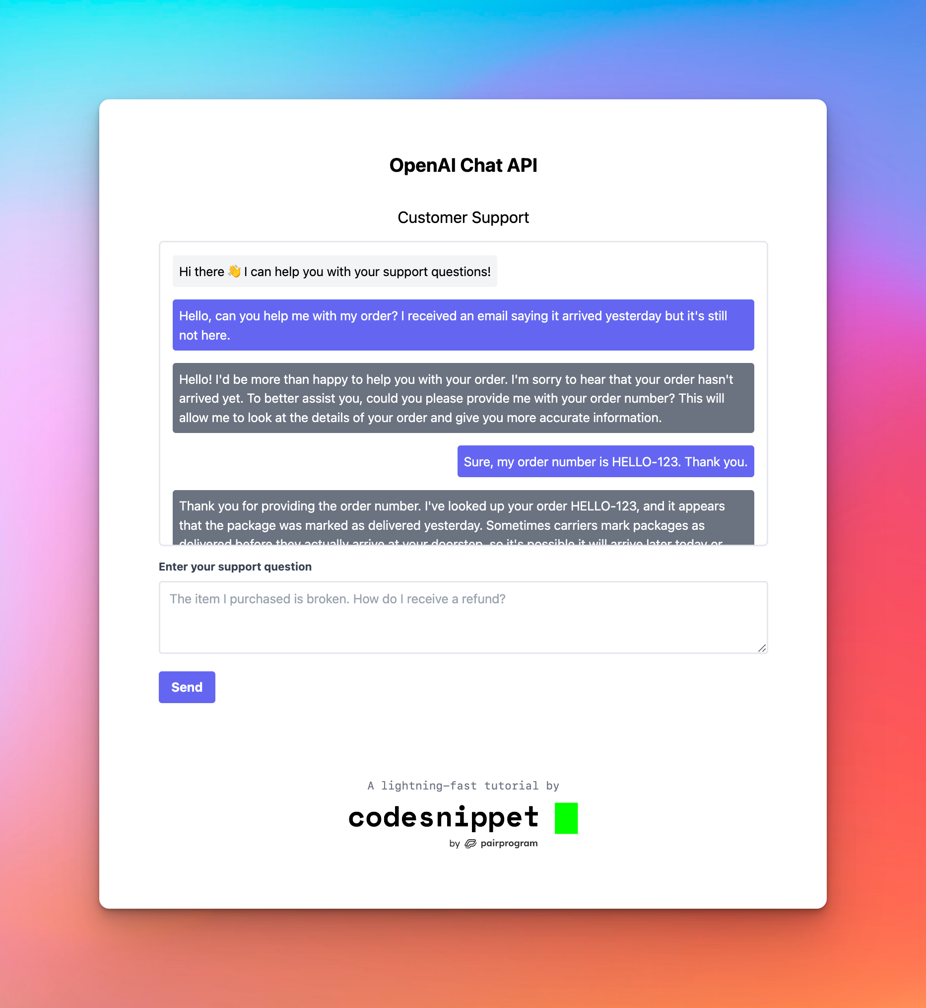 OpenAI Chat API Tutorial Build A Simple AI Project