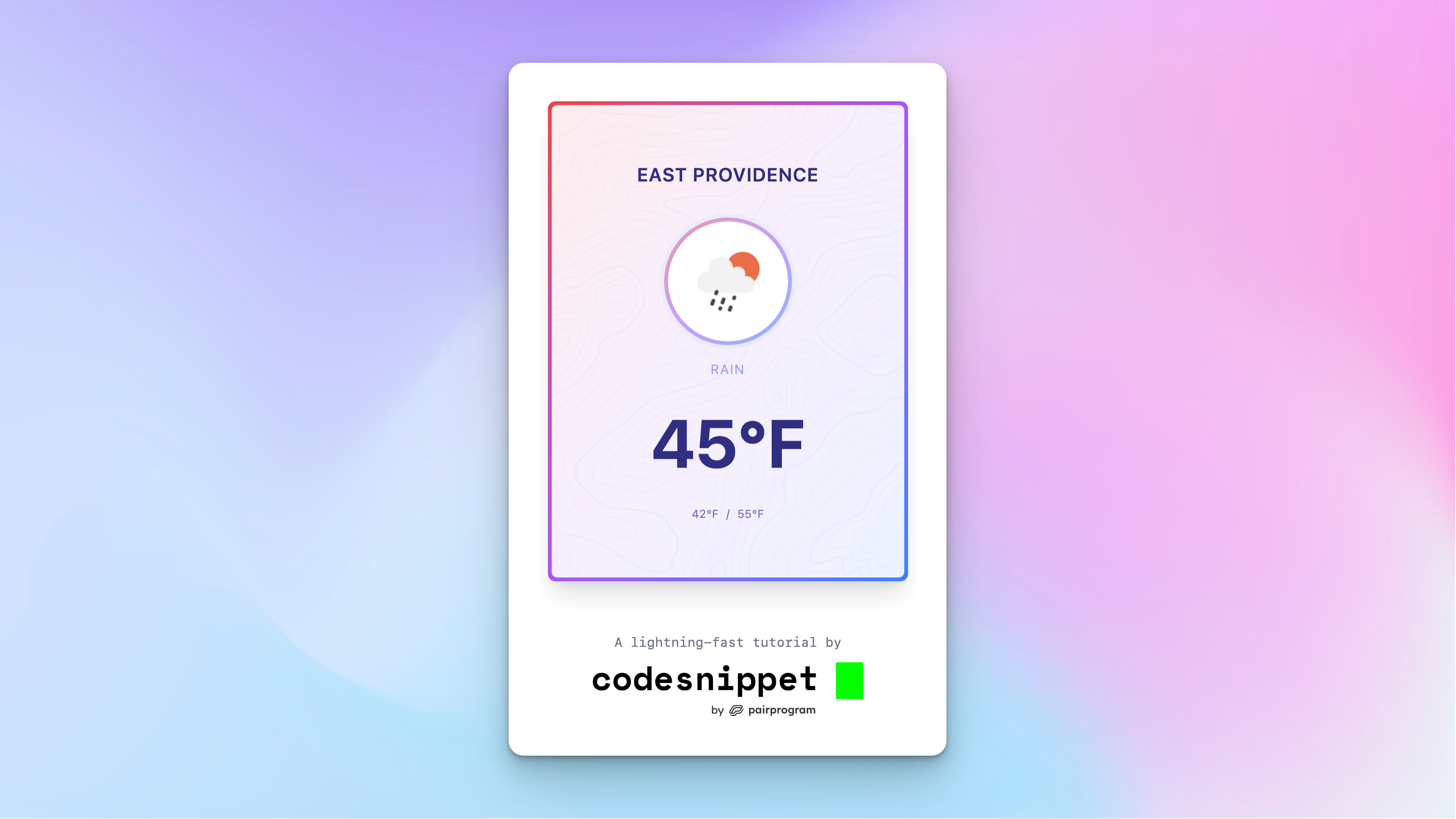 Full-stack weather application tutorial
