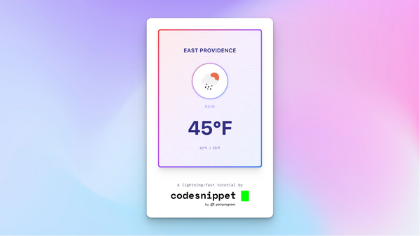 Full-stack weather application tutorial